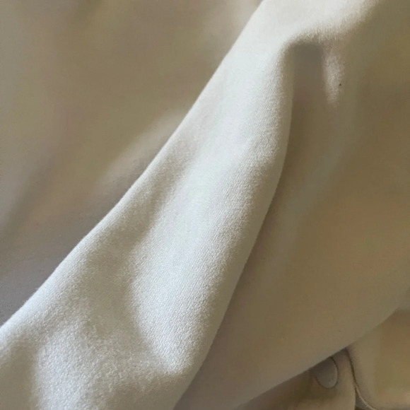 Abercrombie Sweater Womens High Neck White Fleece Snap Sides Sweatshirt Pullover - Picture 4 of 5